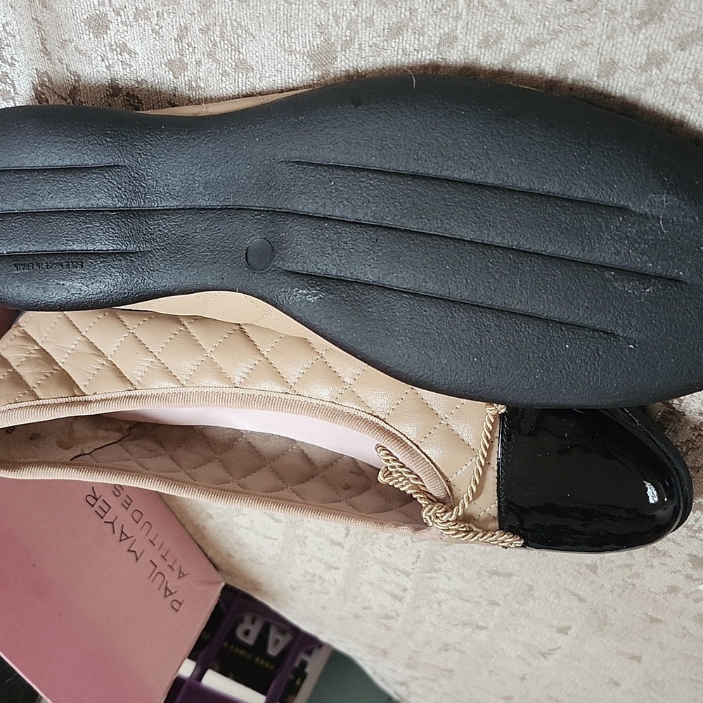 Paul Mayer Tan and Black Ballet Flat - Picture 4 of 5